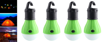 4 Lampe torche ampoule eclairage 3 led portative tente de camping avec crochet baladeuse pile ECLATS DESTOCKAGE