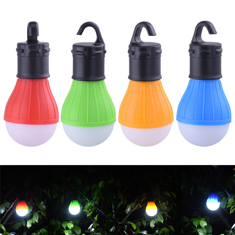 4 Lampe torche ampoule eclairage 3 led portative tente de camping baladeuse pile avec crochet ECLATS DESTOCKAGE