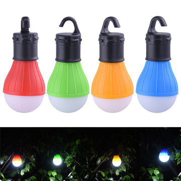 4 Lampe torche ampoule eclairage 3 led portative tente de camping baladeuse pile avec crochet ECLATS DESTOCKAGE