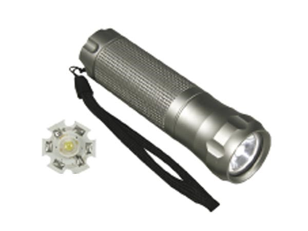 Lampe torche led 1w coffre alu metal eclairage puissant lzll113/1w zll501 boîtier aluminium ECLATS DESTOCKAGE