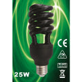 Lampe uv lumiere noire e27 t4 spirale 25w  75w 220v compatible 20w fluocompacte 240v ultraviolet - ECLATS DESTOCKAGE