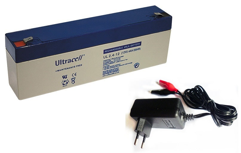 Lot de 1 batterie 12v 2.4ah + 1 chargeur 220v 12v 13.8v ECLATS DESTOCKAGE