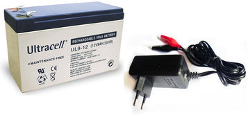 Lot de 1 batterie 12v 9ah + 1 chargeur 220v 12v 13.8v ECLATS DESTOCKAGE