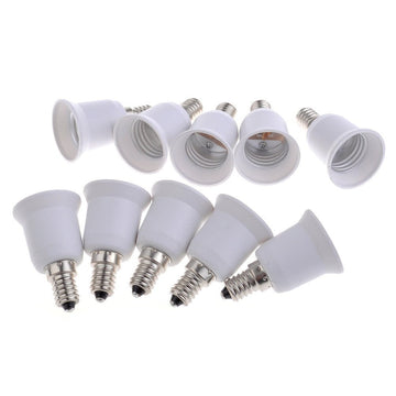 Lot de 10 Adaptateur convertisseur e14 mâle vers e27 femelle douille lampe ampoule led ECLATS DESTOCKAGE