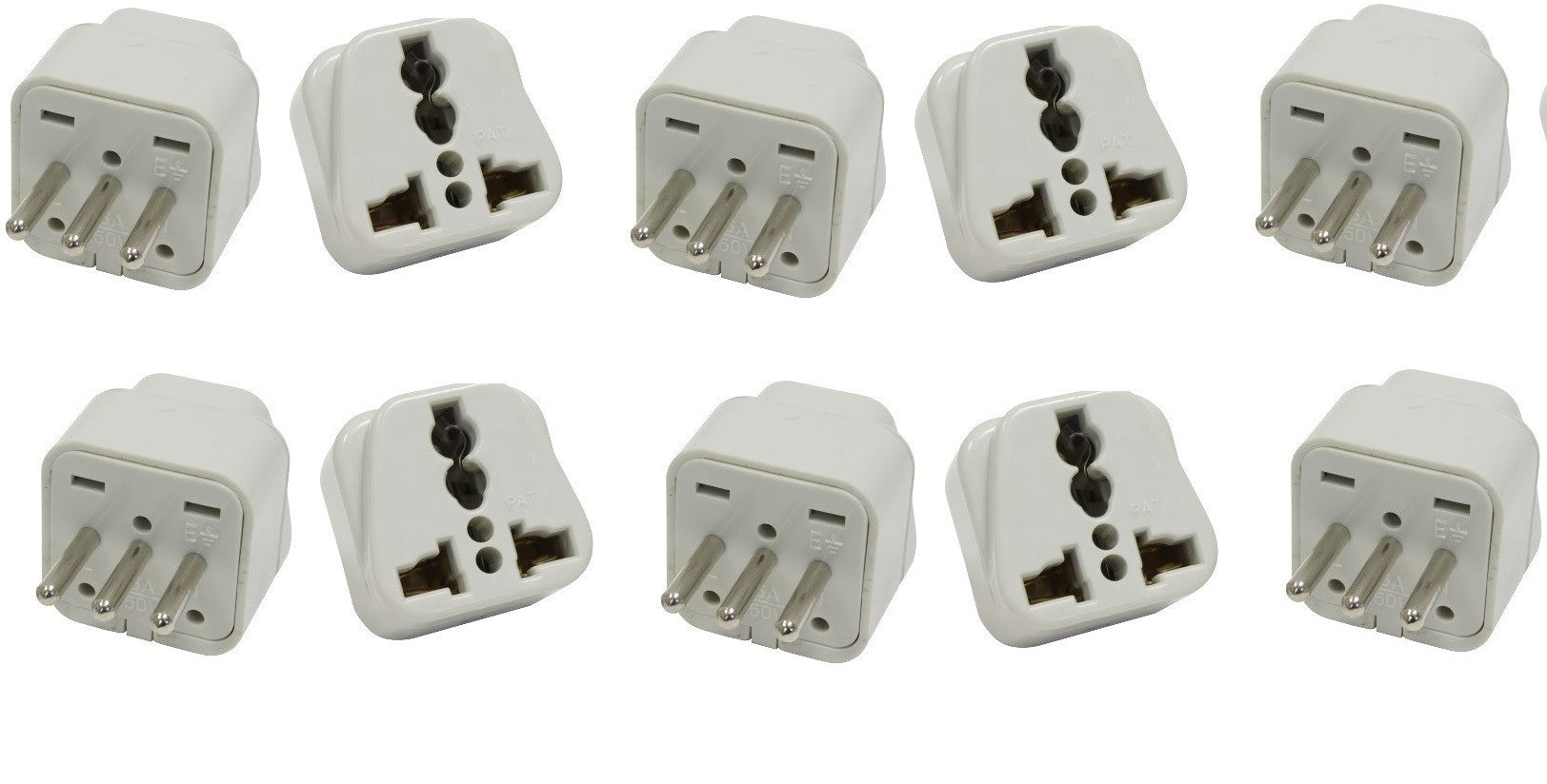 Lot de 10 Adaptateur voyage italie uruguay vers prise europe convertisseur fiche electrique - ECLATS DESTOCKAGE