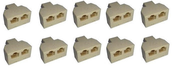Lot de 10 adaptateurs 8p8c rj45 femelle 2 x rj45 femelle doubleur dedoubleur modulaire ECLATS DESTOCKAGE