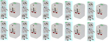 Lot de 10 adaptateurs secteur prise electrique universel voyage 150 pays italie espagne europe usa - ECLATS DESTOCKAGE