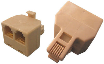 Lot de 500 adaptateurs telephonique rj12 mâle 2 rj12 femelle 6p4c dedoubleur voyage tcu7 ECLATS DESTOCKAGE