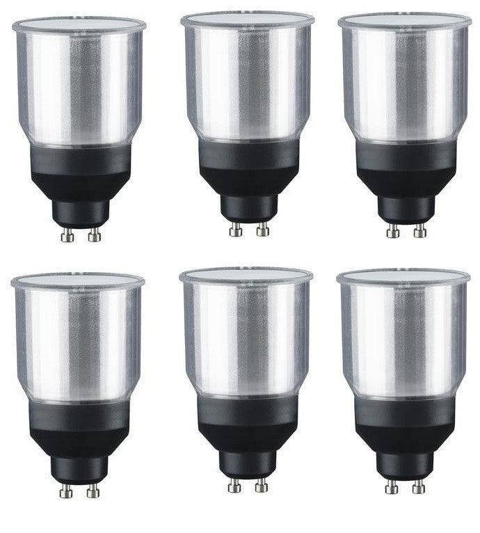 Lot de 6 ampoules 11w economie energie gu10 220v similaire 50w ECLATS DESTOCKAGE