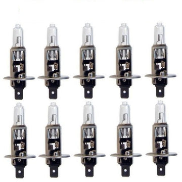 Lot de 10 ampoules halogene iode h1 12v 55w lampe homologuee eclairage lumiere electrique gyrophare ECLATS DESTOCKAGE
