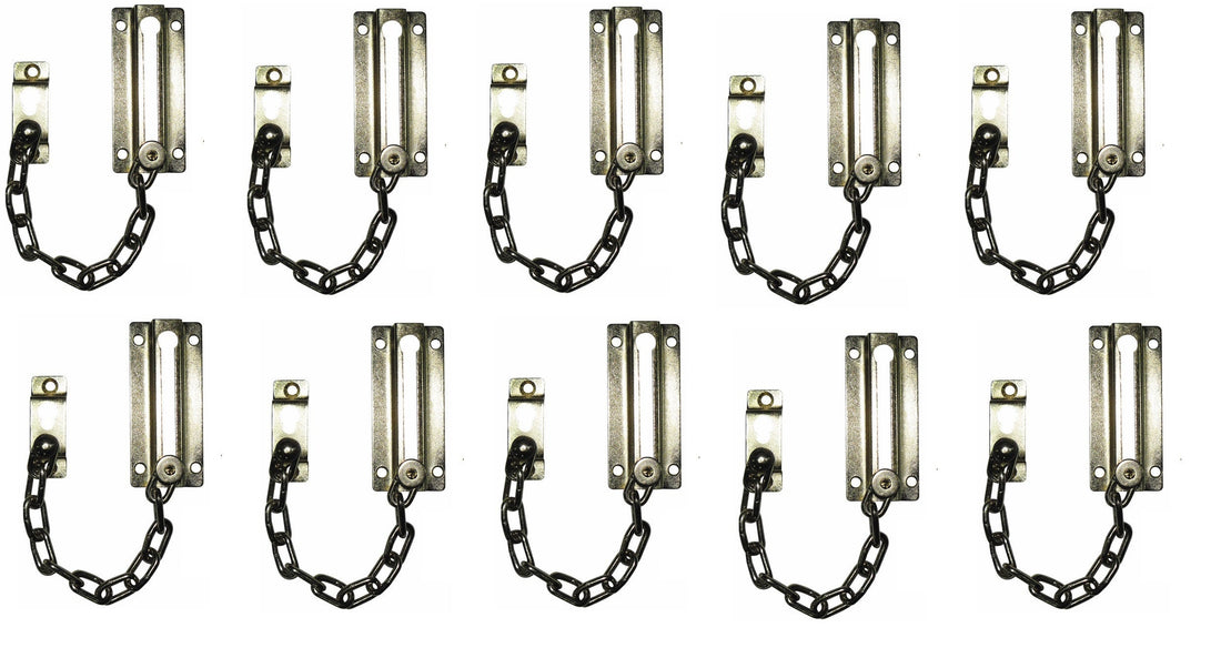 Lot de 10 chainettes de surete doree entrebailleur de porte chaine de securite appartement ECLATS DESTOCKAGE