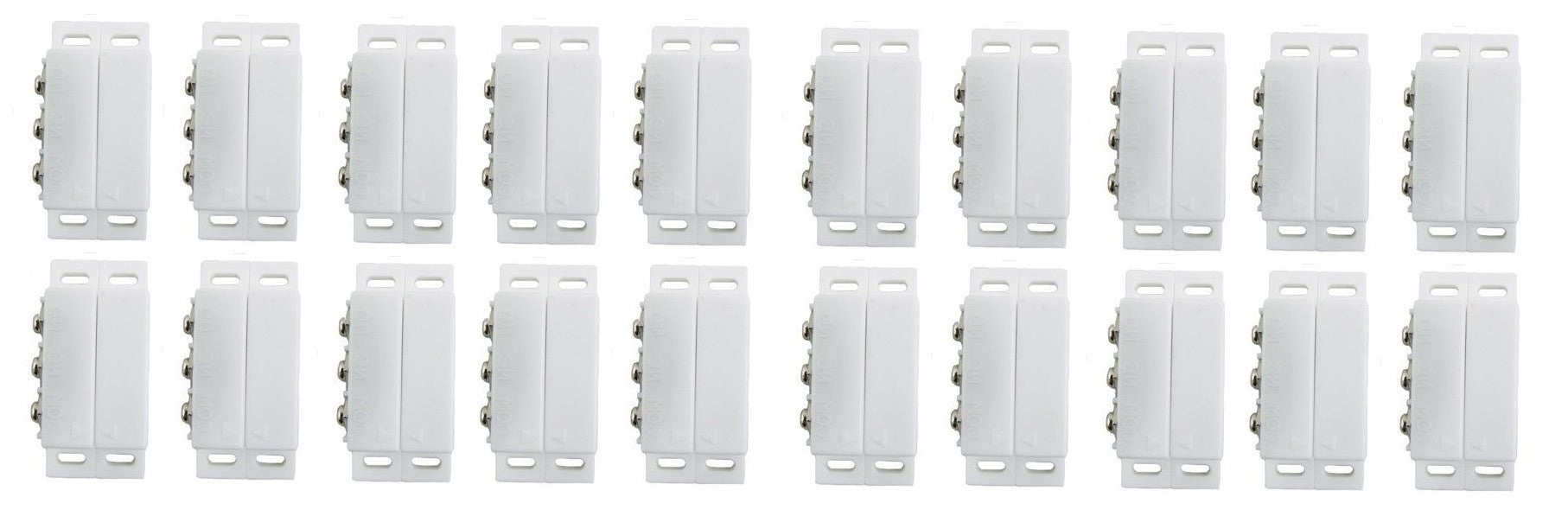 Lot de 20 Contacteur detecteur magnetique ouverture alarme contact no nf saillie ivoire capteur ECLATS DESTOCKAGE