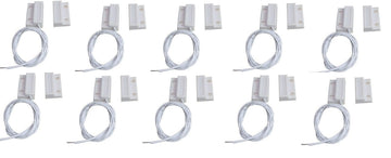 Lot de 10 contacts nf saillie 23mm blanc detecteur ouverture 114ms capteur magnetique pour alarme - ECLATS DESTOCKAGE