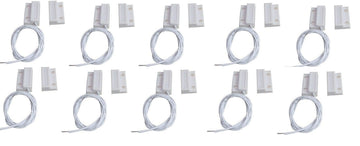 Lot de 10 contacts nf saillie blanc 23mm detecteur ouverture 114ms capteur magnetique pour alarme ECLATS DESTOCKAGE