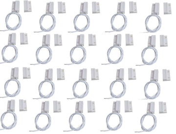 Lot de 20 contacts nf saillie blanc 23mm detecteur ouverture 114ms capteur magnetique pour alarme ECLATS DESTOCKAGE