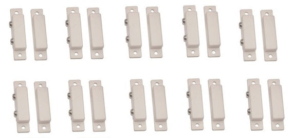 Lot de 10 detecteurs capteur ouverture magnetique contact nf saillie blanc contacteur adhesif ECLATS DESTOCKAGE
