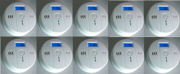 Lot de 10 detecteurs monoxyde carbone co 9v en50291 gf-a03 capteur alarme autonome detection gaz ECLATS DESTOCKAGE