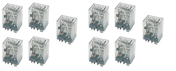 Lot de 10 relais puissance 24v 10a 8 pin 220v 240v vr10hd242c 24vcc 230vca 2 x repos ECLATS DESTOCKAGE