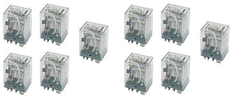 Lot de 10 relais puissance 24v 10a 8 pin 220v 240v vr10hd242c 24vcc 230vca 2 x repos ECLATS DESTOCKAGE