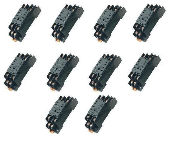 Lot de 10 supports relais pyf08a omron 8 pin pour my-2 my2nj hh52p h3y-2 st6p ECLATS DESTOCKAGE