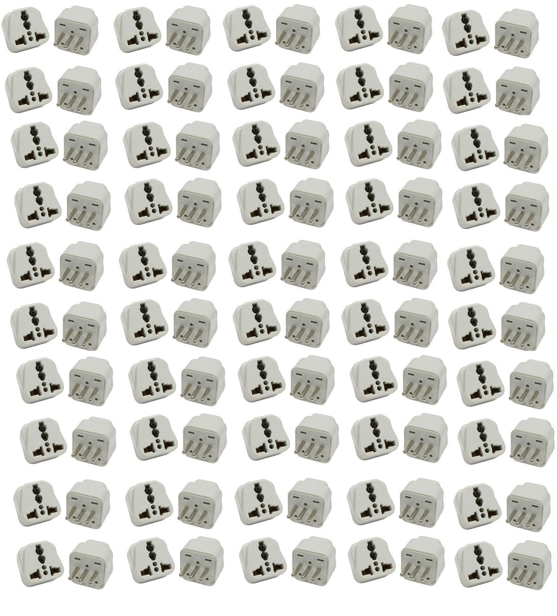 Lot de 100 Adaptateur voyage italie uruguay vers prise europe convertisseur fiche electrique - ECLATS DESTOCKAGE