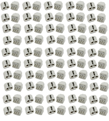 Lot de 100 Adaptateur voyage italie uruguay vers prise europe convertisseur fiche electrique - ECLATS DESTOCKAGE