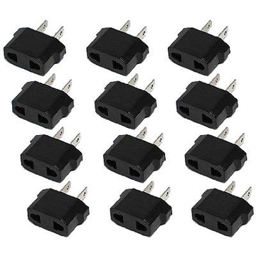 Lot de 12 adaptateurs secteur prise usa europe convertisseur canada euro/americain japon - ECLATS DESTOCKAGE