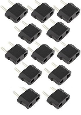 Lot de 12 adaptateurs voyage chine japon canada prise electrique secteur us vers fiche euro - ECLATS DESTOCKAGE