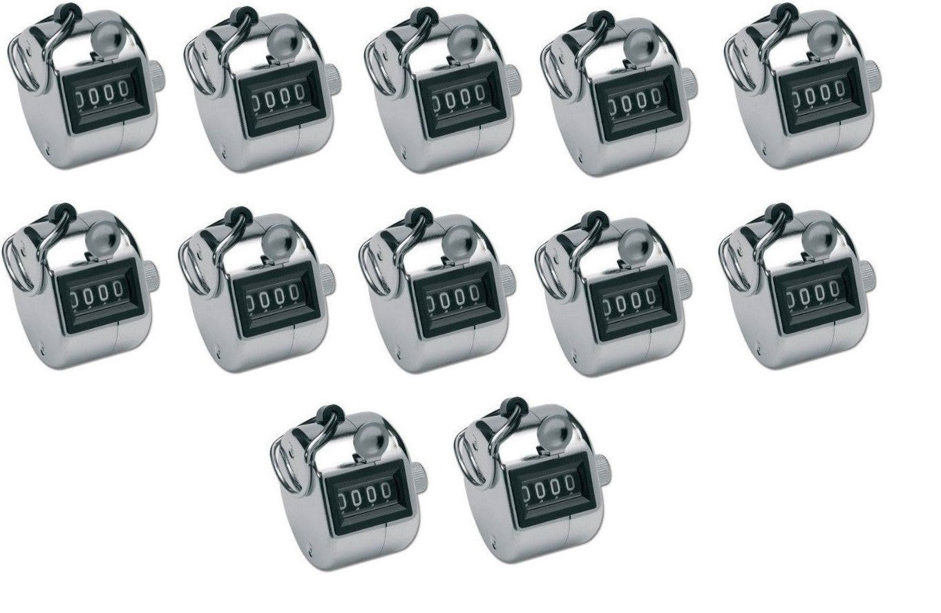 Lot de 12 Compteurs manuel argent metal 4 chiffres personnes animaux poissons ECLATS DESTOCKAGE