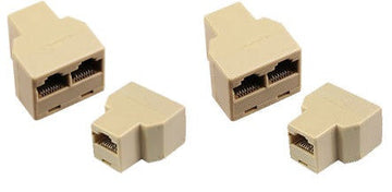 Lot de 2 adaptateurs 8p8c rj45 femelle 2 x rj45 femelle doubleur dedoubleur modulaire ECLATS DESTOCKAGE
