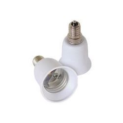 Lot de 2 adaptateurs convertisseur e14 a e27 douille lampe ampoule led culot 12v 24v 48v 220v ECLATS DESTOCKAGE