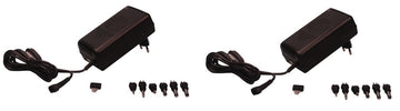 Lot de 2 alimentations stabilisee ac dc 230v 1.5a 2a 18w 3v 4.5v 6v 7.5v 9v 12v alim secteur 220v - ECLATS DESTOCKAGE