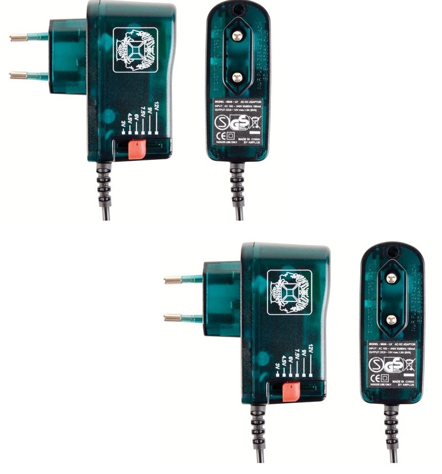 Lot de 2 alimentations universelles 110v 220v 10w 1.5a 3v 4.5v 6v 7.5v 9v 12v compacte secteur ECLATS DESTOCKAGE