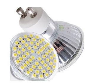 Lot de 2 ampoules gu10 60 led blanc chaud 3.5w 4w 220v 230v smd 3528 spot 240v ECLATS DESTOCKAGE