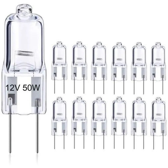Lot de 12 ampoules halogène 50w 12v gy6,35 capsule compatible osram halostar philips ECLATS DESTOCKAGE