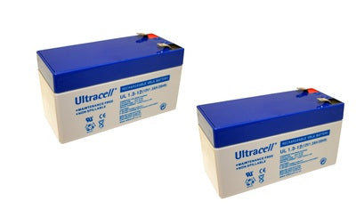 Lot de 2 batteries 12v 1,3ah egal 24v pour moteur nice  nips124 PS124 kit Nice POPKit Hyke Hopp Wingo Robus Slight. ECLATS DESTOCKAGE