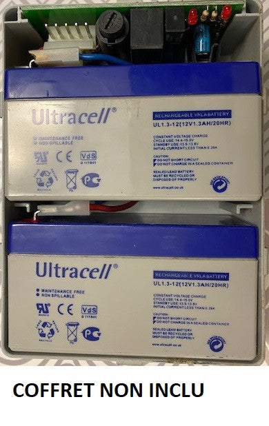 Lot de 2 batteries rechargeable 12v 1,3ah egal 24v pour moteur nice  nips124 PS124 kit Nice POPKit Hyke Hopp Wingo Robus Roadkit ECLATS DESTOCKAGE