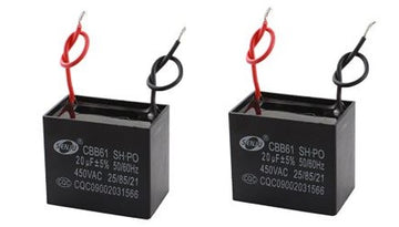 Lot de 2 Condensateurs 20uf 450v 50 60 hz cbb61 20 mf uf micro farad - ECLATS DESTOCKAGE