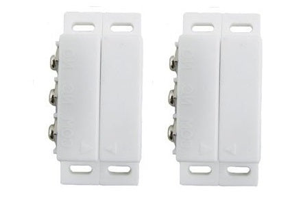 Lot de 2 contacteurs detecteur ouverture magnetique alarme contact no nf saillie ivoire haa27 ECLATS DESTOCKAGE