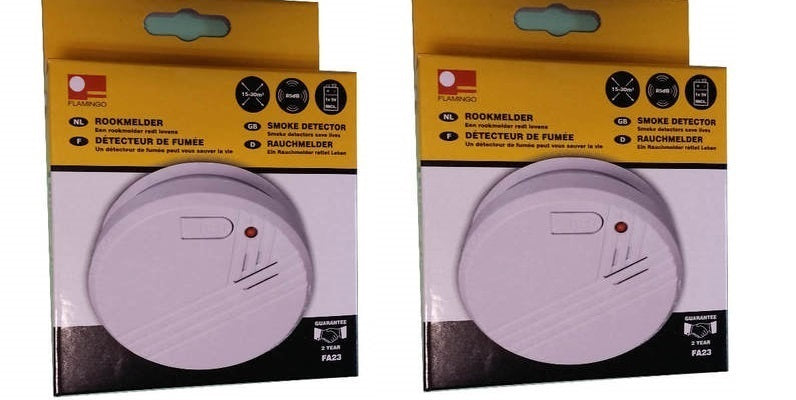 Lot de 2 détecteur de fumée 14604 en alarme incendie autonome det 010 kd 107 9v buzzer - ECLATS DESTOCKAGE