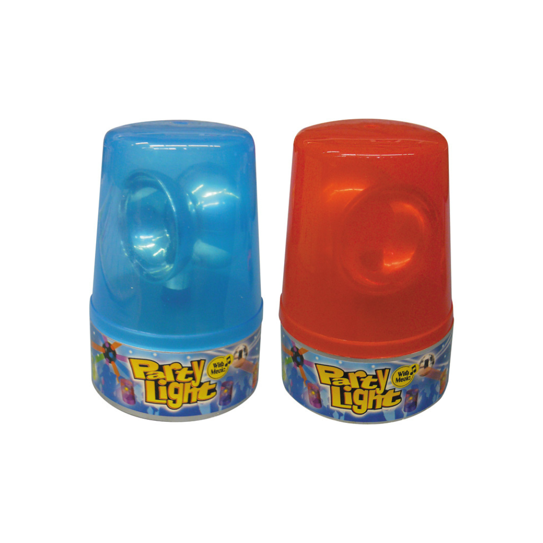 Lot de 2 lampes gyrophare rouge + bleu sirene girophare rotatif tournant eclairage signalisation sonore lumineuse pile ECLATS DESTOCKAGE