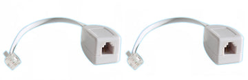 Lot de 2 parafoudres telephonique 1 ligne rj11 tel fax/modem compatible rj12 ECLATS DESTOCKAGE