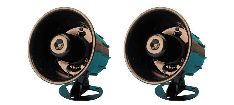 Lot de 2 sirenes alarme 6 sons 115db 6v 7v 8v 9v 10v 11v 12v 20w etanche ms42a sr 330a ECLATS DESTOCKAGE