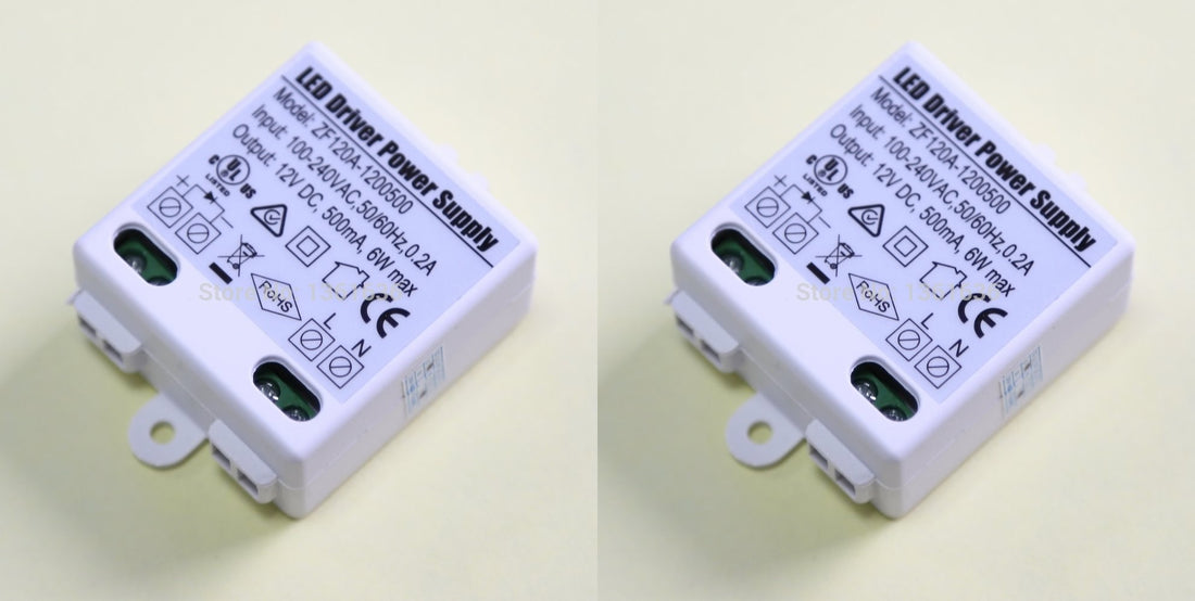 Lot de 2 transformateurs 220v 6w 12v cc 0.5a 500ma Alimentation eclairage driver led 230v 240v - ECLATS DESTOCKAGE