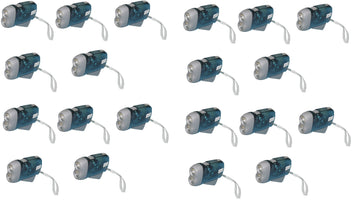 Lot de 20 lampes 2 led torche dynamo sans pile se charge en quelques pressions innovaley ECLATS DESTOCKAGE