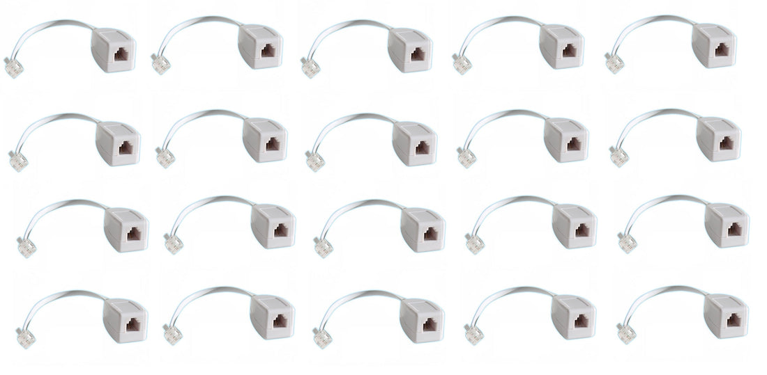 Lot de 20 parafoudres telephonique 1 ligne rj11 tel fax/modem compatible rj12 parasurtenseur ECLATS DESTOCKAGE