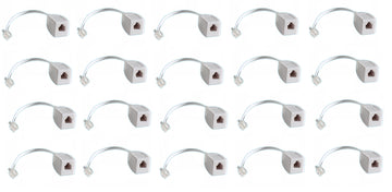 Lot de 20 parafoudres telephonique 1 ligne rj11 tel fax/modem compatible rj12 parasurtenseur ECLATS DESTOCKAGE