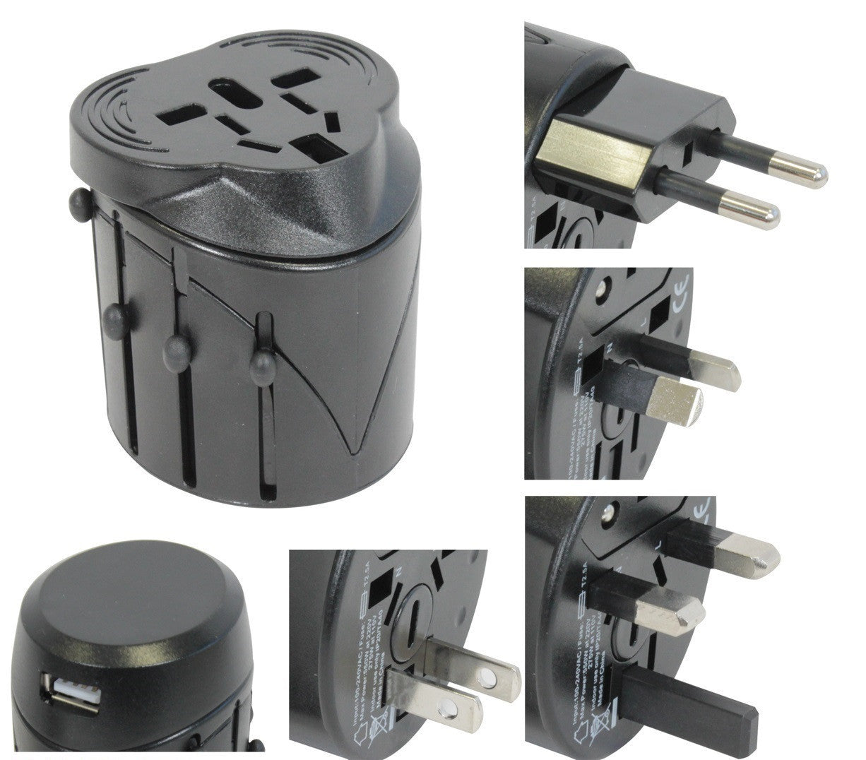 Lot de 200 adaptateurs secteur universel prise 150 pays avec usb voyage europe - ECLATS DESTOCKAGE