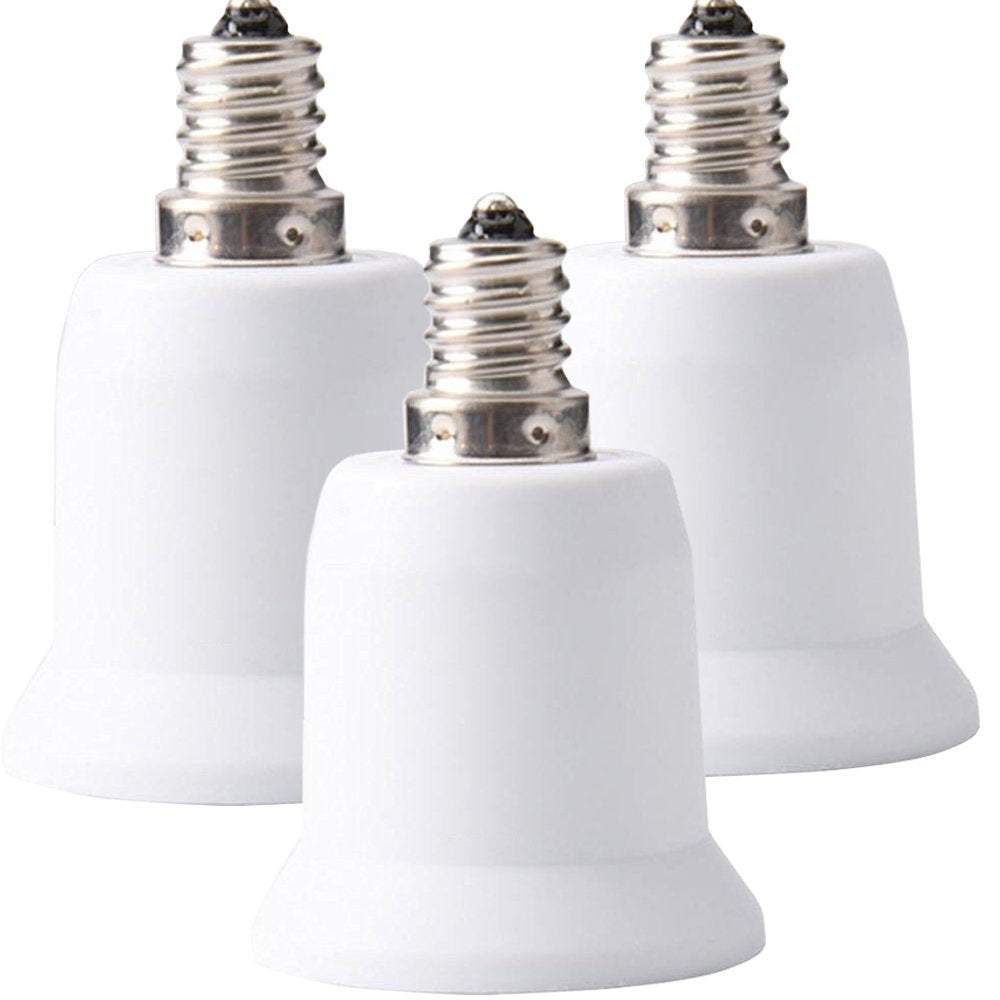 Lot de 3 adaptateurs e14/e27 convertisseur douille lampe ampoule led culot 12v 24v 48v 220v ECLATS DESTOCKAGE