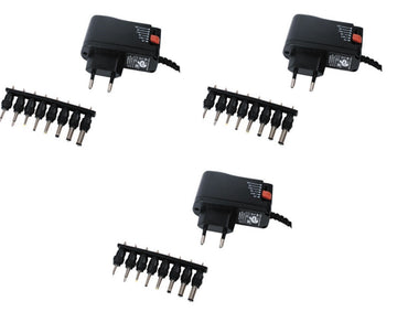 Lot de 3 blocs alimentation universel 110v 220v 1.5a 3v 4.5v 6v 7.5v 9v 12v commutateur 240v ECLATS DESTOCKAGE